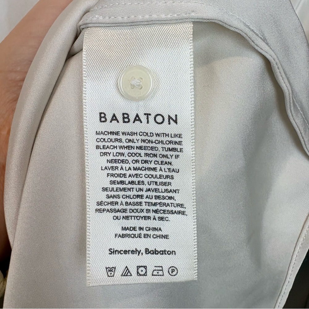 Aritzia Babaton Blouse in matte pearl satin - Picture 8 of 12